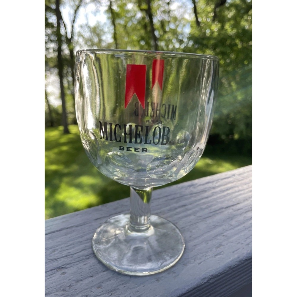 Vintage Michelob Beer‎ Thumbprint Glass
